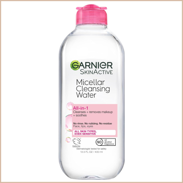 SkinActive – Micellar Cleansing Water All-in-1 Cleanser & Makeup Remover