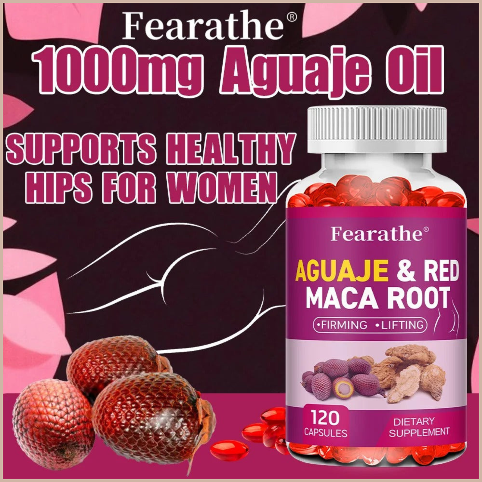Organic Aguaje & Red Maca Root Capsules – Women’s Wellness, Body Balance, Energy & Immune Support – 120 Count - Image 5