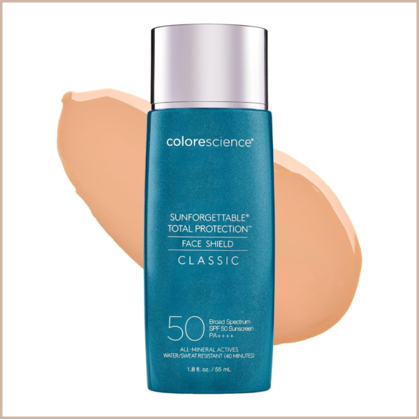 Total Protection Face Shield SPF 50 – 100% Mineral Zinc Oxide Sunscreen with Environmental Defense – 1.8 fl oz
