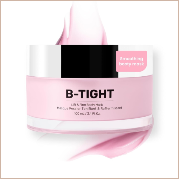 B-TIGHT Lift & Firm Booty Mask – Skin Tightening & Firming Cream for Booty & Thighs with Caffeine & Brazilian Peppertree – 3.4 fl oz