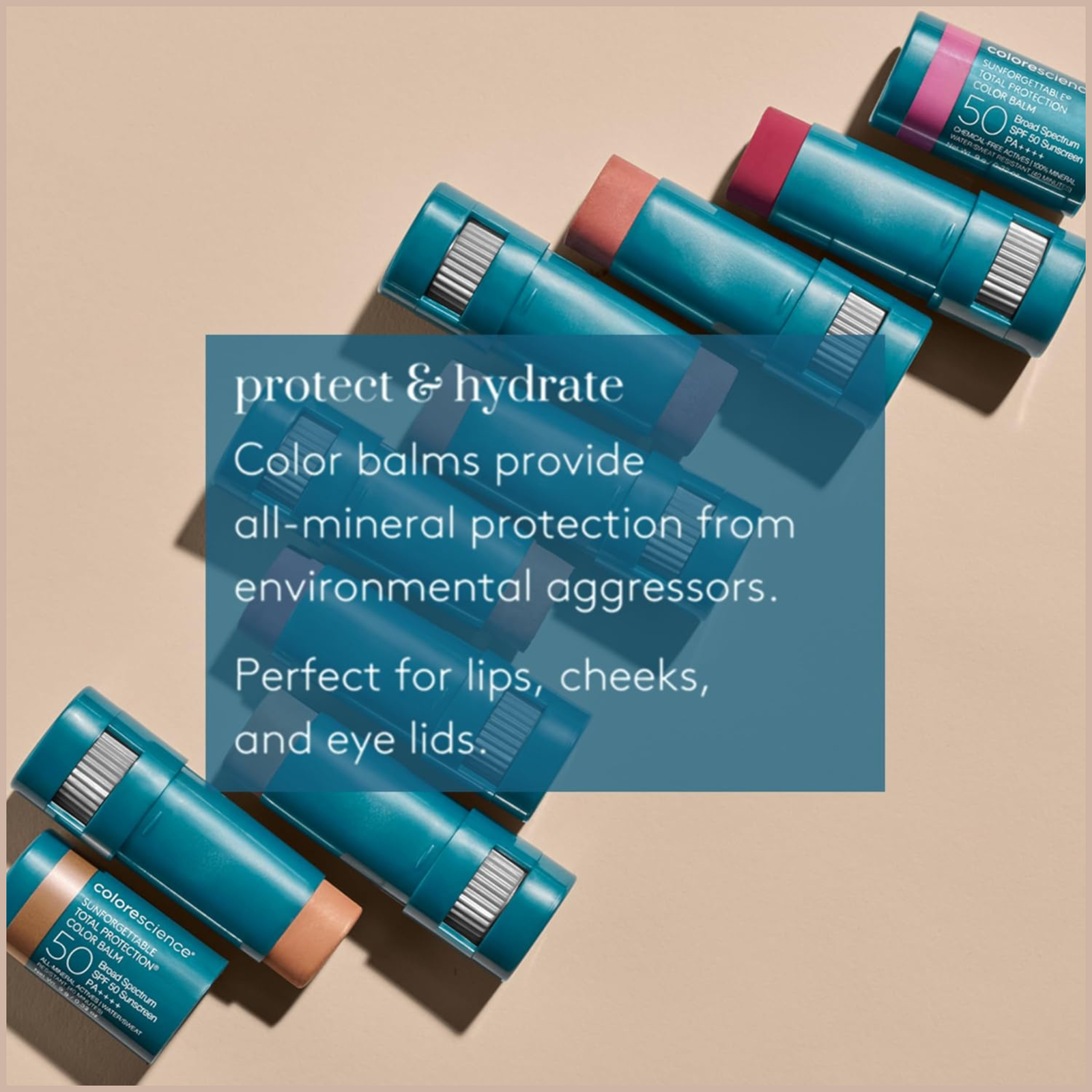 Sunforgettable Total Protection Color Balm SPF 50 – Mineral Broad Spectrum Lip & Cheek Balm with Buildable Color – Berry - Image 4