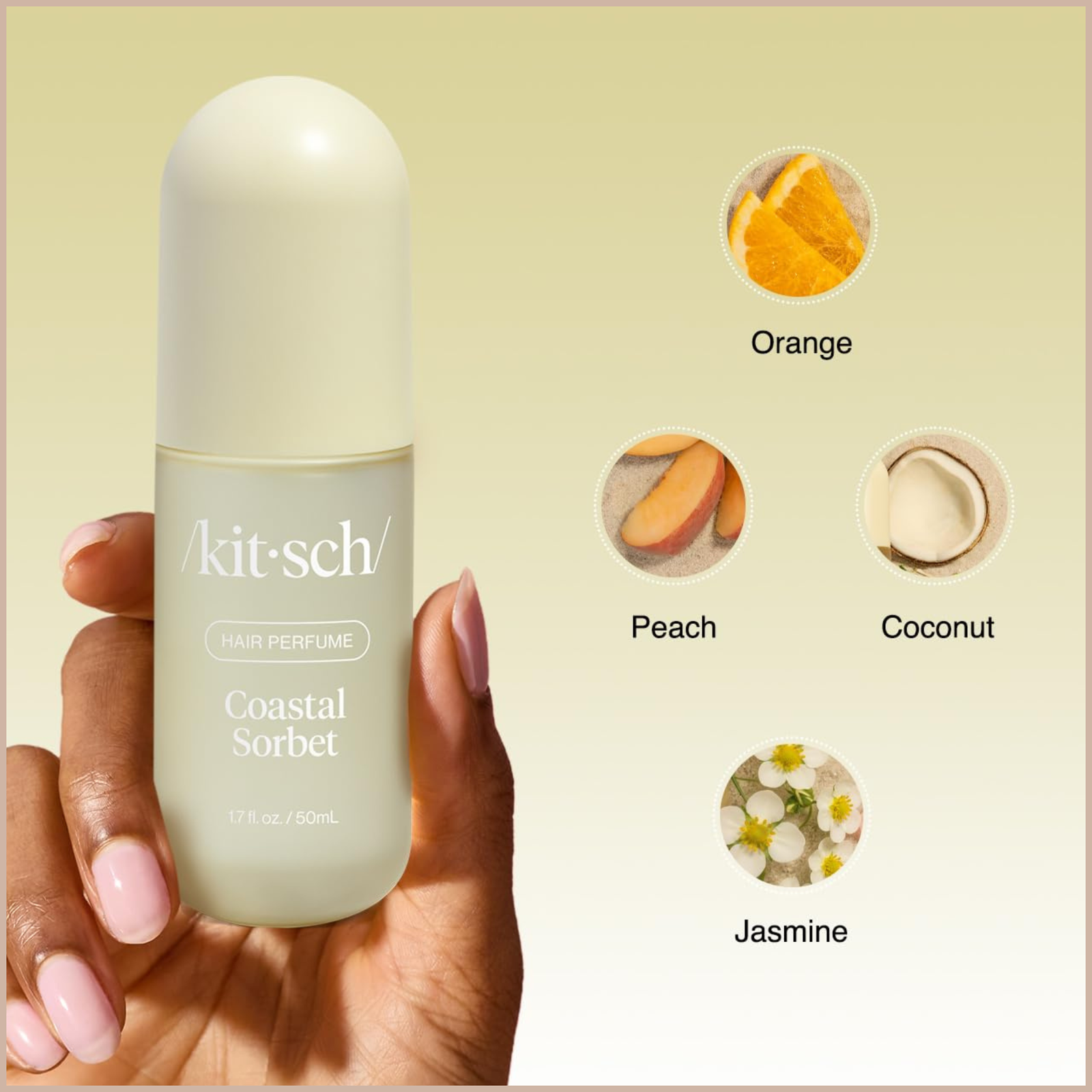 Hair Perfume for Women – Coastal Sorbet Hair & Body Mist with Patented Odor-Eliminating Technology – Orange Zest, Creamy Coconut & Tropical Fruit Scent – 50ml - Image 4