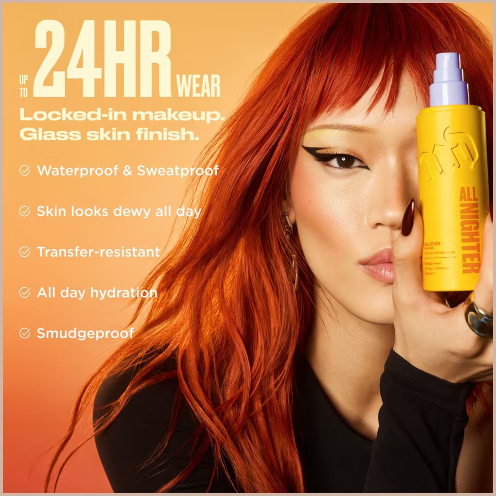 All Nighter Waterproof Glow Setting Spray – 24HR Makeup Hold, Glass-Skin Glow & Hydrating Finish - Image 5