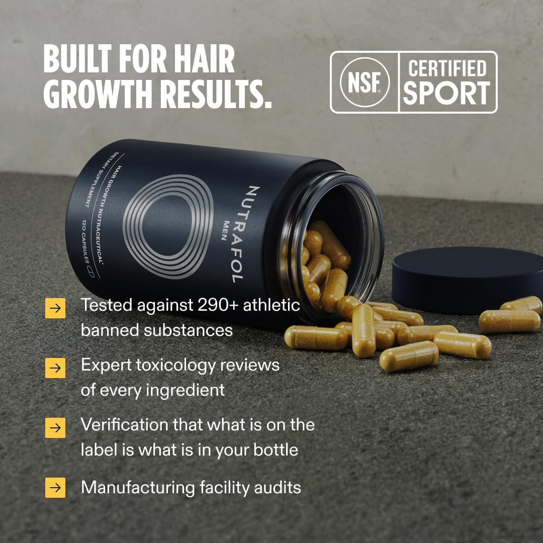 Nutrafol Men’s Hair Growth Supplements – 1-Month Supply for Visibly Thicker Hair & Improved Scalp Coverage - Image 7