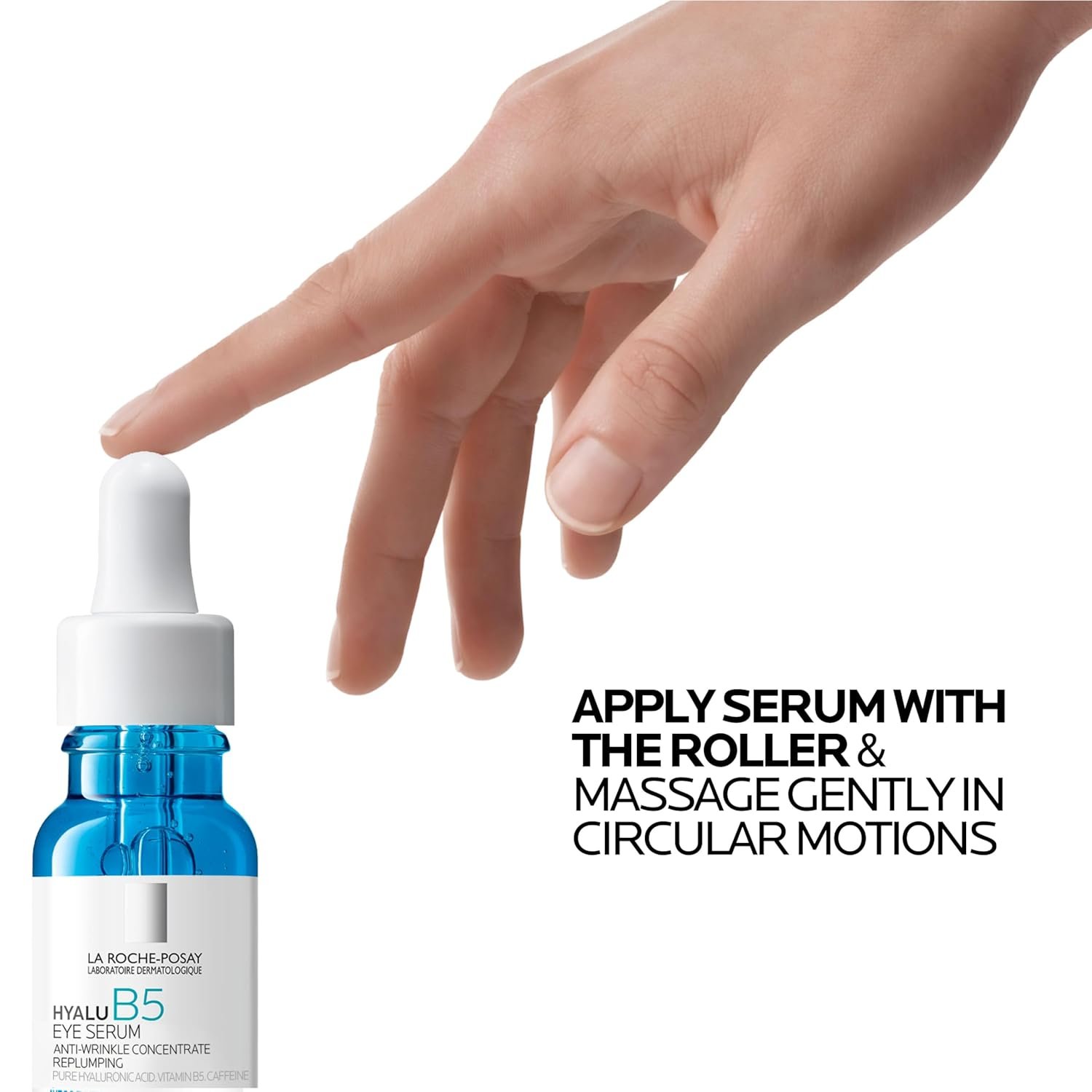 Hyalu B5 Eye Serum with Hyaluronic Acid & Caffeine – Hydrating Under-Eye Serum for Dark Circles, Puffiness & Wrinkles with Cooling Roller Applicator - Image 5