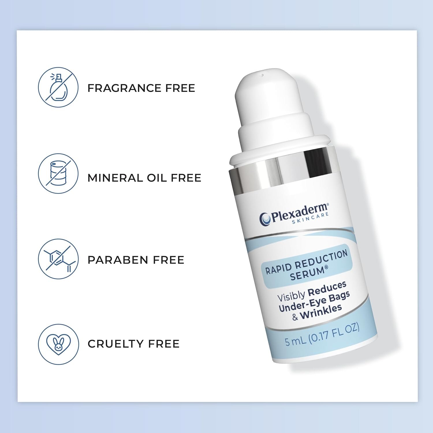Plexaderm Rapid Reduction Eye Serum – Temporary Under-Eye Smoothing Serum for Bags, Fine Lines, Wrinkles, Dark Circles & Crow’s Feet – Pump - Image 3