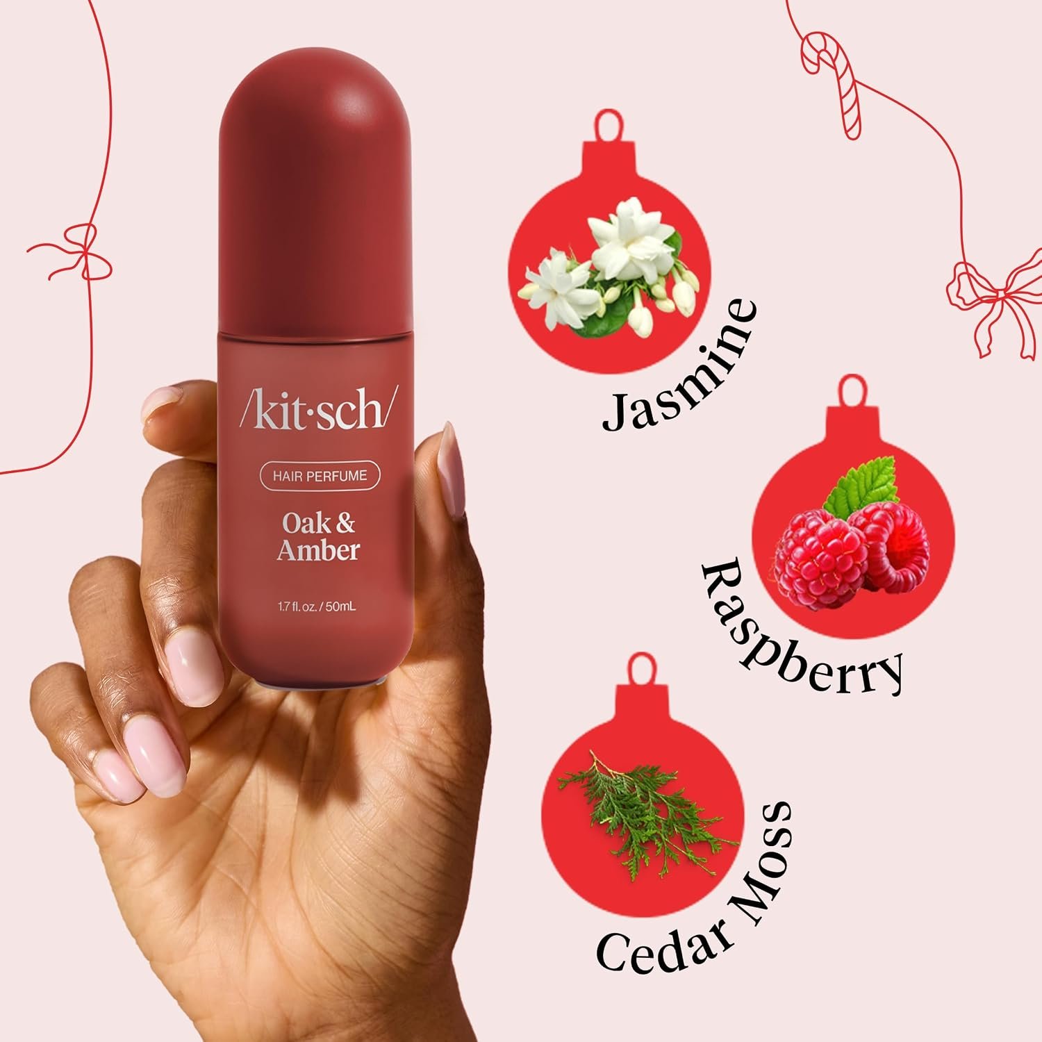 Kitsch Hair Perfume for Women Set (2 x 50mL) – Warm Sugar & Oak + Amber Hair & Body Mist, Odor-Eliminating Hair Fragrance Spray, Long-Lasting Fresh Scent, Vegan & Cruelty-Free - Image 3