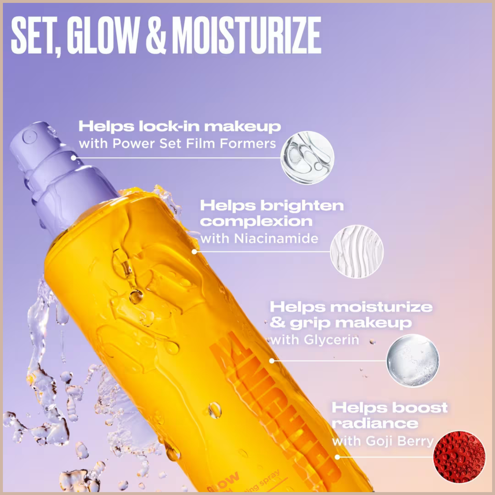 All Nighter Waterproof Glow Setting Spray – 24HR Makeup Hold, Glass-Skin Glow & Hydrating Finish - Image 7