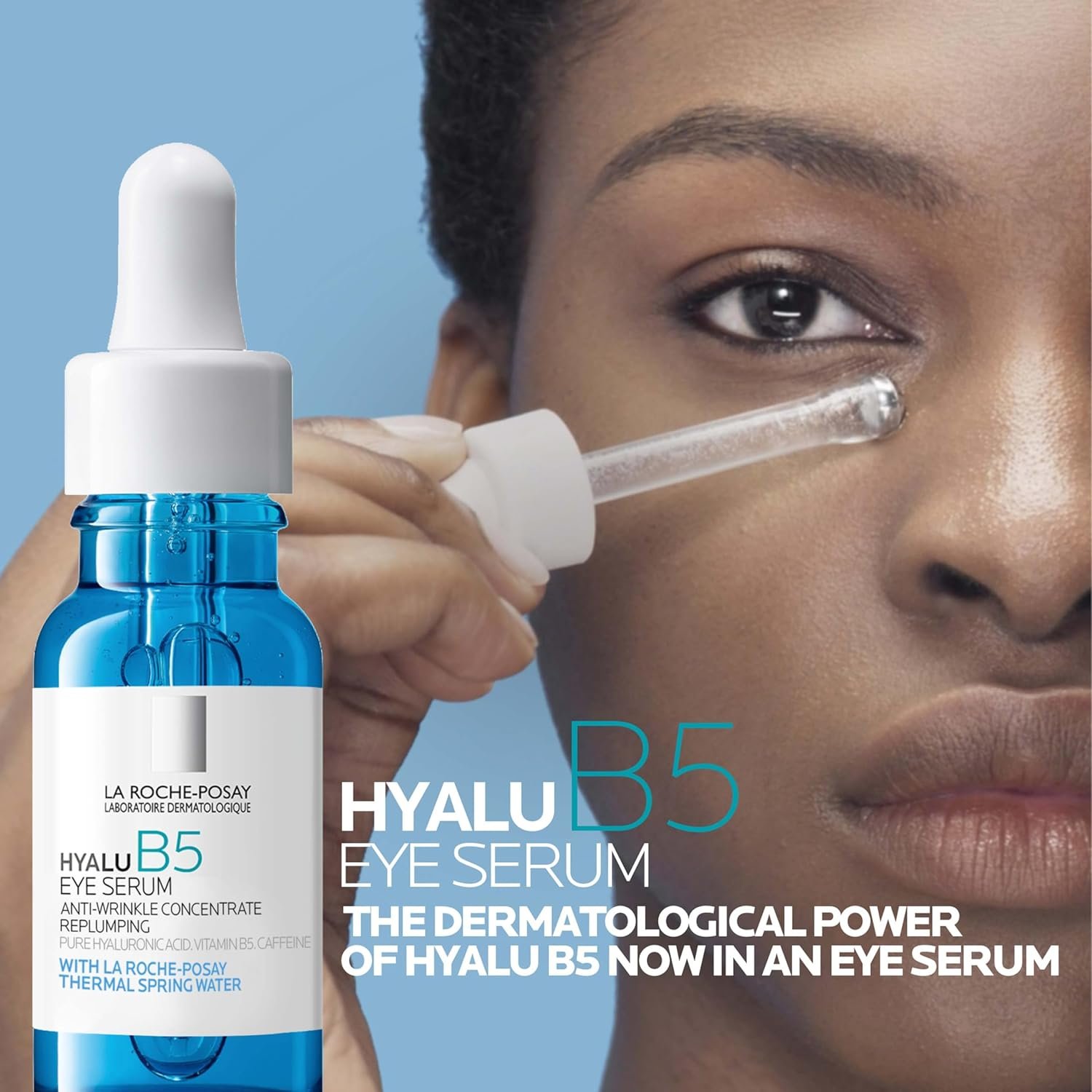 Hyalu B5 Eye Serum with Hyaluronic Acid & Caffeine – Hydrating Under-Eye Serum for Dark Circles, Puffiness & Wrinkles with Cooling Roller Applicator - Image 3