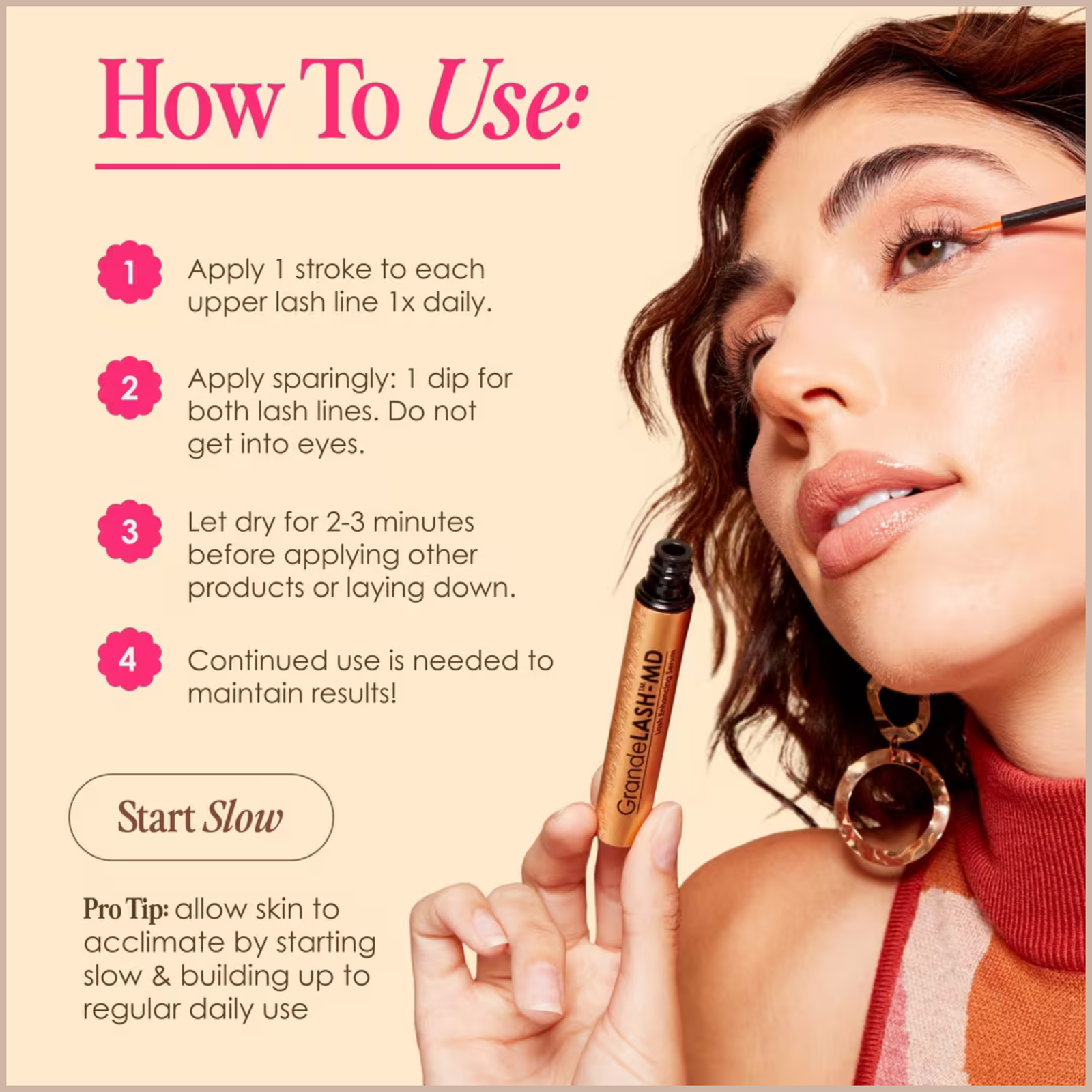 GrandeLASH-MD Lash Enhancing Serum – 6 Month Supply – Longer, Thicker & Healthier-Looking Lashes - Image 8