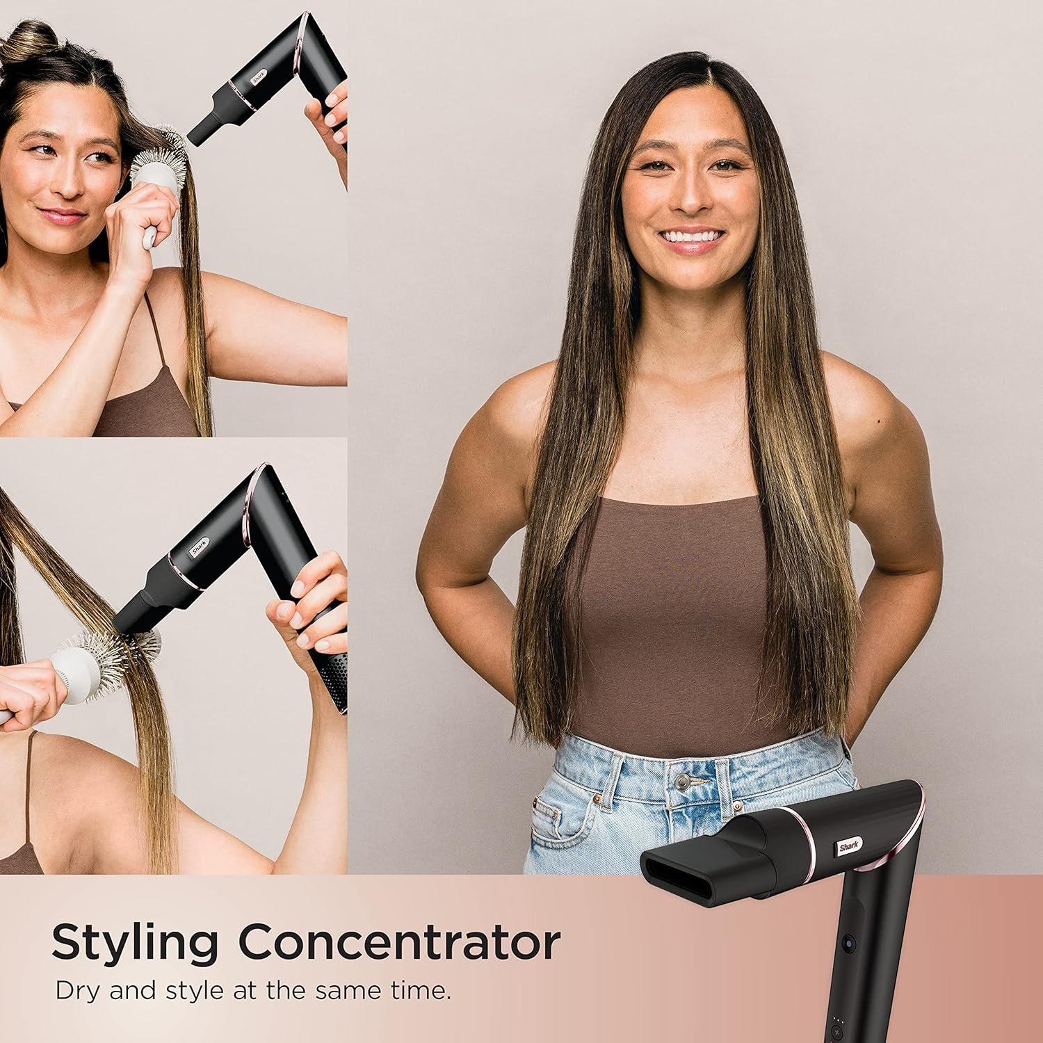 FlexStyle Hair Styling System – Portable Hair Dryer, Curler, Volumizer & Blow Dryer Brush with 6 Styling Tools – Black / HD440BK - Image 3