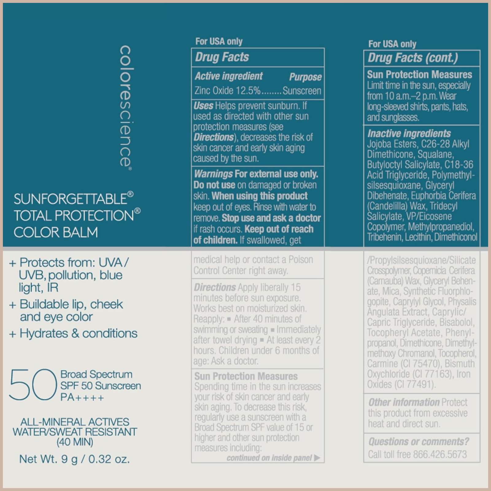 Sunforgettable Total Protection Color Balm SPF 50 – Mineral Broad Spectrum Lip & Cheek Balm with Buildable Color – Berry - Image 9