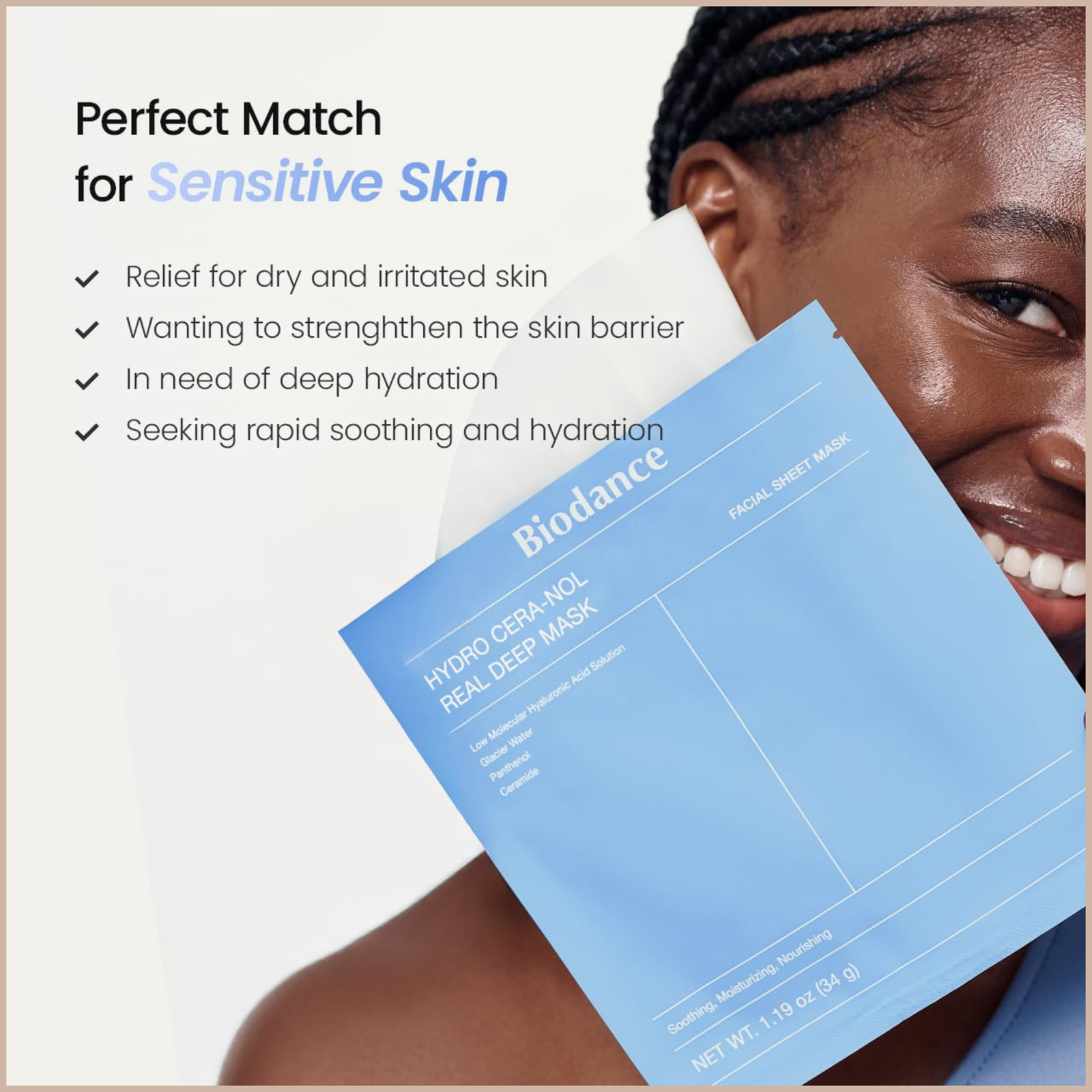 Hydrogel Sheet Mask for Hydration, Soothing & Skin Barrier Care - Image 5