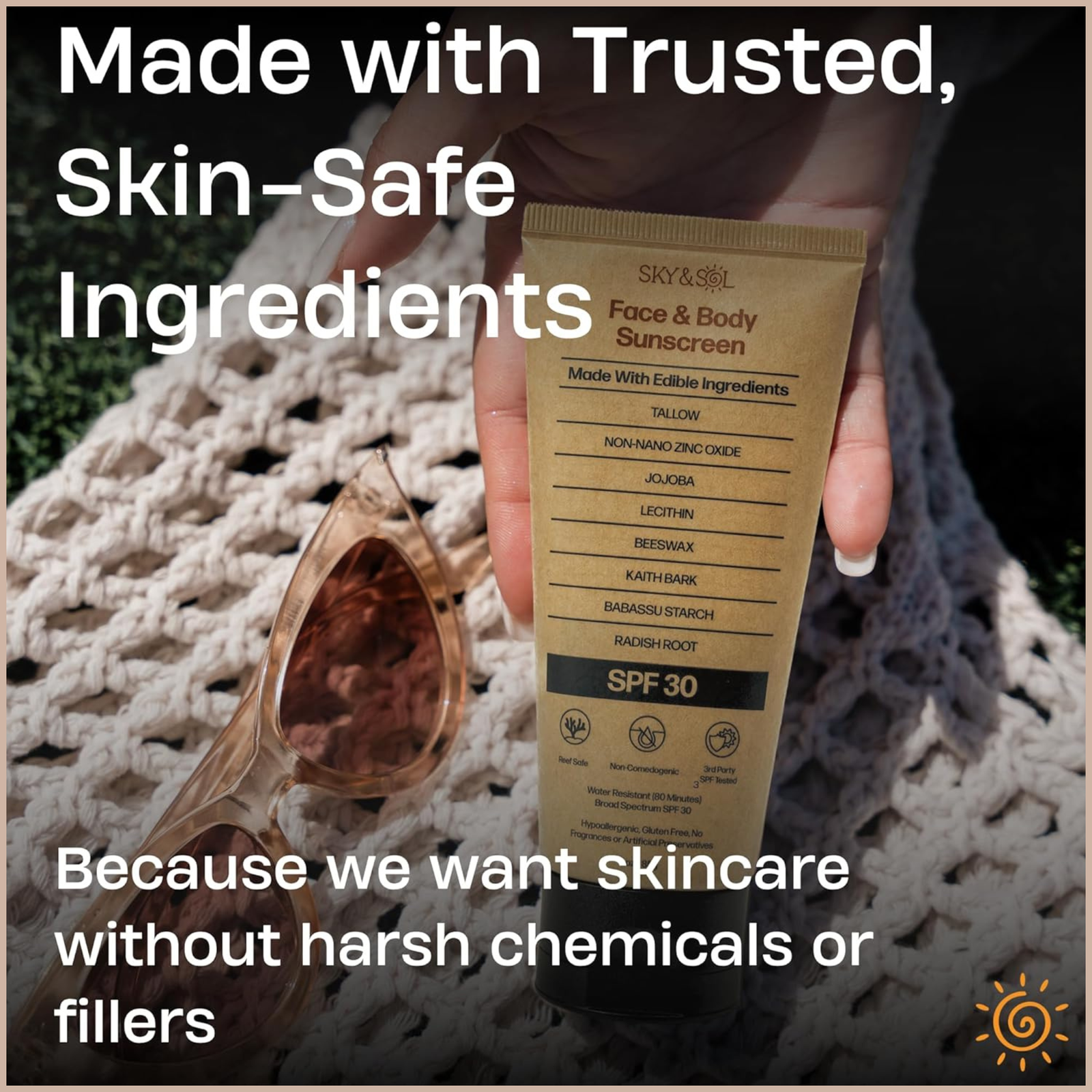 Mineral SPF 30 Sunscreen with Tallow & Zinc Oxide for Moisturizing UV Protection - Image 4