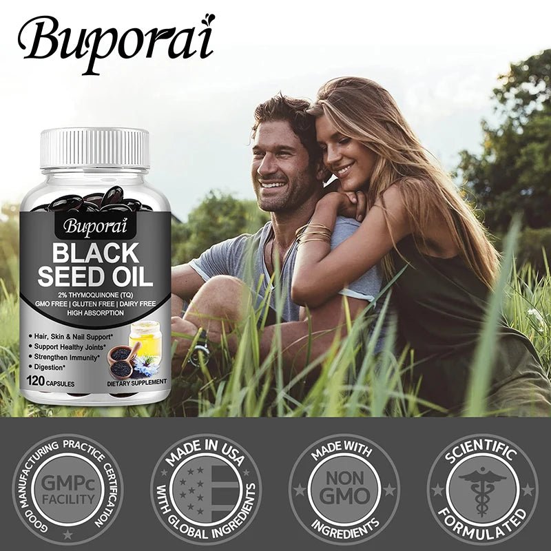Black Seed Oil Wellness Support Capsules, 60 Count - Image 4