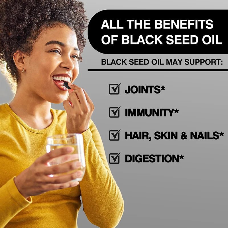 Black Seed Oil Wellness Support Capsules, 60 Count - Image 5