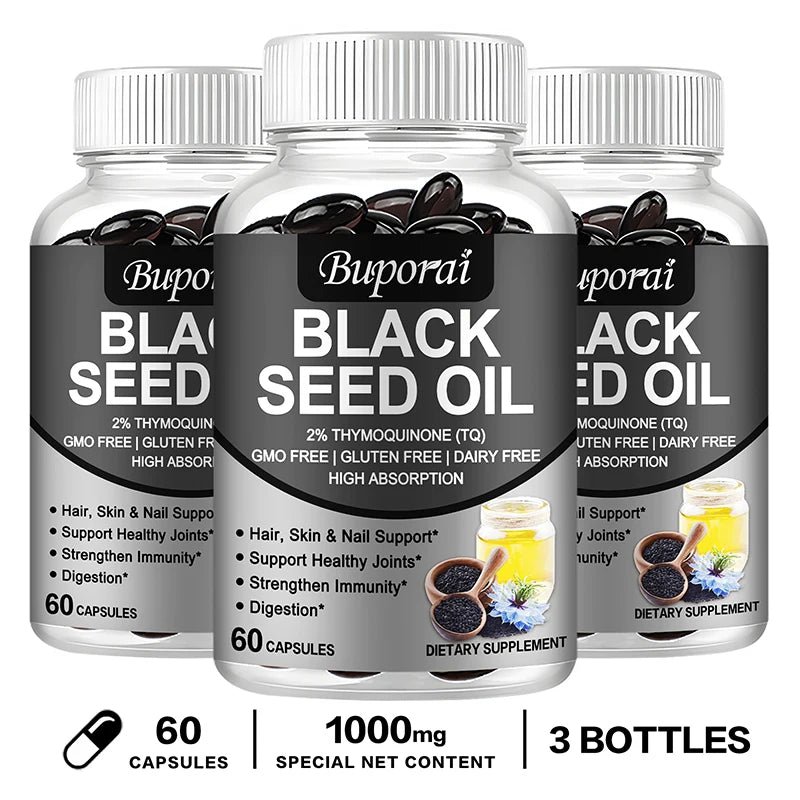 Black Seed Oil Wellness Support Capsules, 60 Count - Image 6
